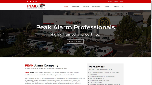 Peak Alarm website